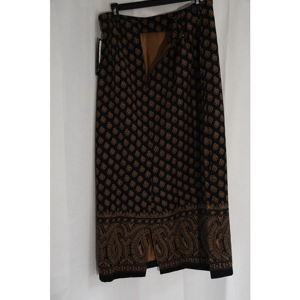 Vintage Briggs Skirt Dark A Line Skirt Womens 14 Whimsigoth Dark Cottagecore NWT - Picture 2 of 4